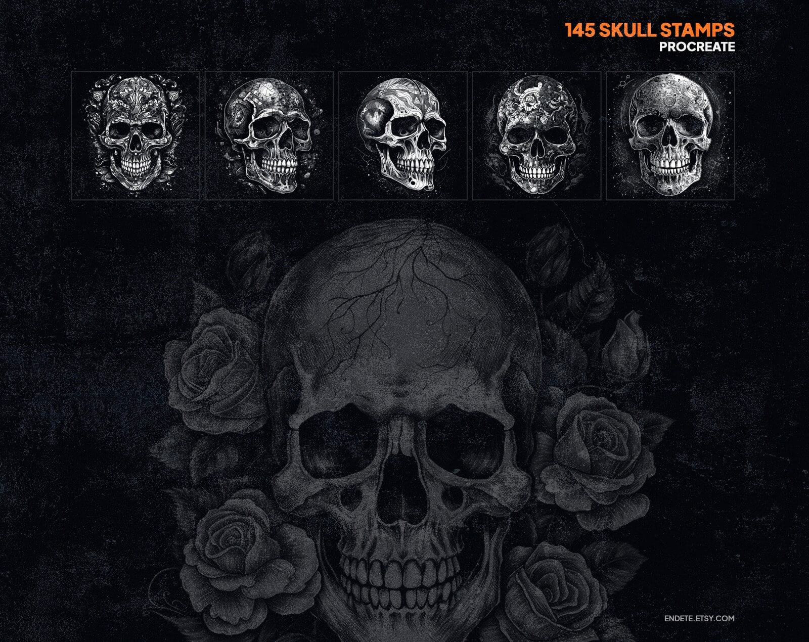 Skull Procreate Stamps